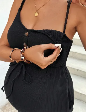 Salopeta SHEIN Maternity, negru