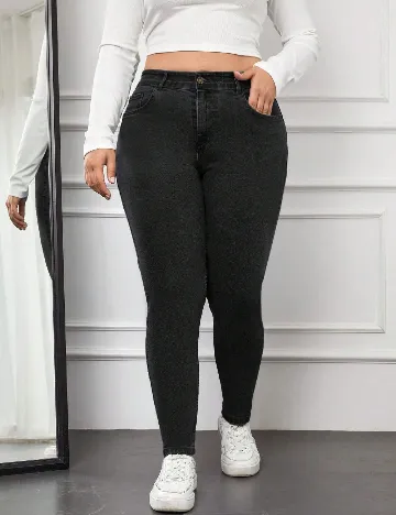 Blugi SHEIN CURVE, negru