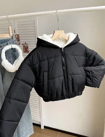 Geaca Shein Kids, negru