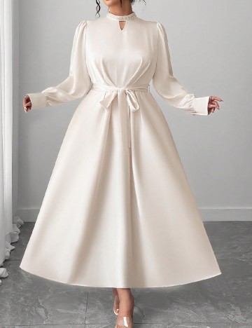 Rochie lunga SHEIN CURVE, ecru