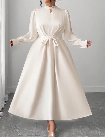 Rochie lunga SHEIN CURVE, ecru