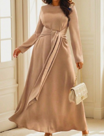 Rochie lunga SHEIN CURVE, maro