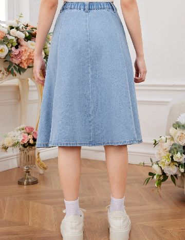 Fusta Shein Kids, albastru