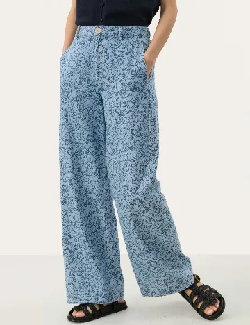 Pantaloni Part Two, albastru