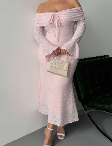 Rochie lunga SHEIN CURVE, roz