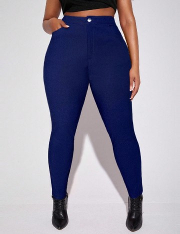 Pantaloni SHEIN CURVE, albastru