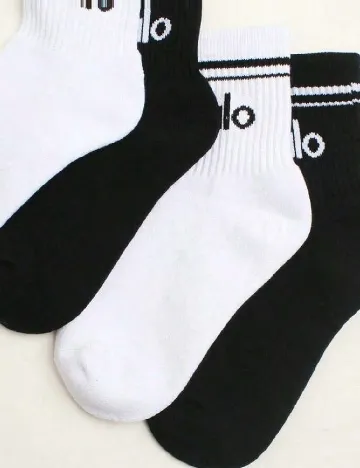 Set sosete 8 perechi SHEIN, alb/negru