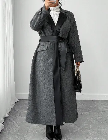 Palton SHEIN CURVE, gri