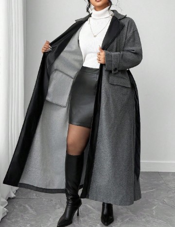 Palton SHEIN CURVE, gri