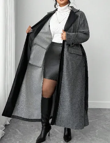 Palton SHEIN CURVE, gri