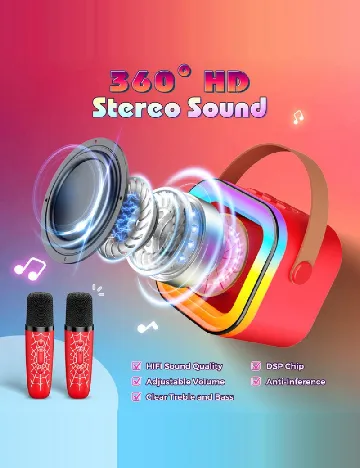 Set karaoke pentru copii SHEIN, mix culori