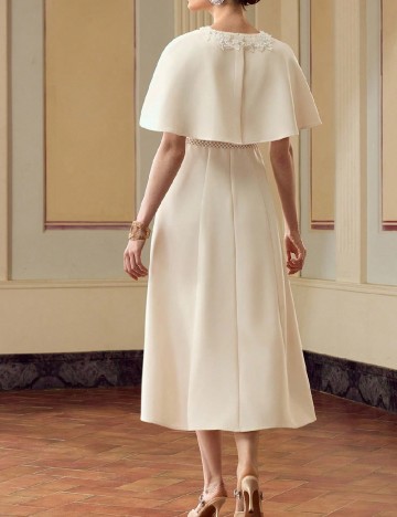 Rochie medie Zeylah, crem