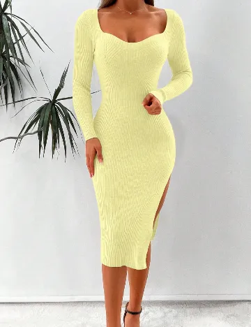 Rochie medie SHEIN, galben