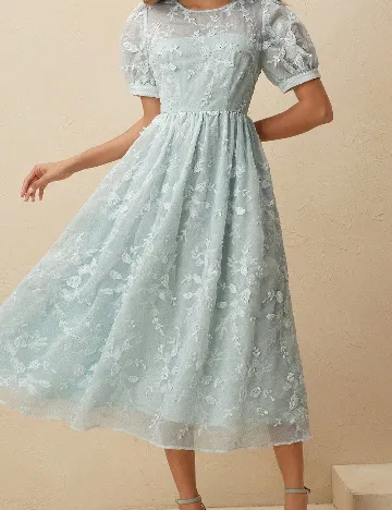 Rochie medie Anewsta, turcoaz