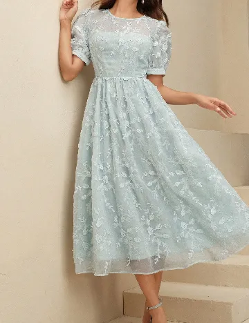 Rochie medie Anewsta, turcoaz