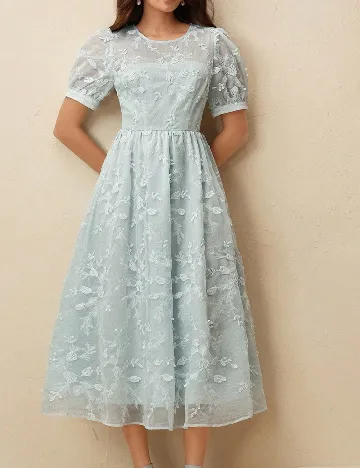 Rochie medie Anewsta, turcoaz