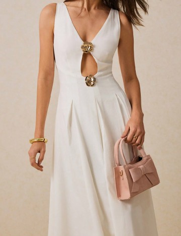 Rochie medie SHEIN, alb