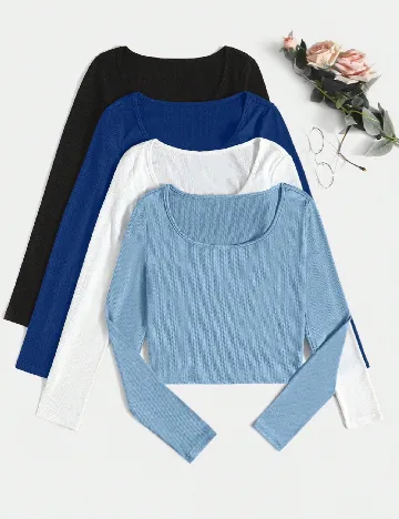 Set bluze 4 bucati SHEIN, mix culori