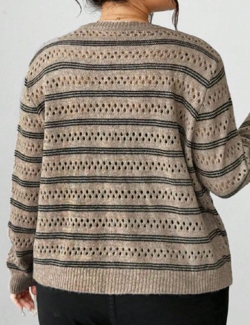 Cardigan SHEIN CURVE, maro