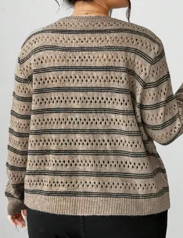 Cardigan SHEIN CURVE, maro