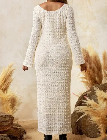 Rochie lunga SHEIN Maternity, ecru