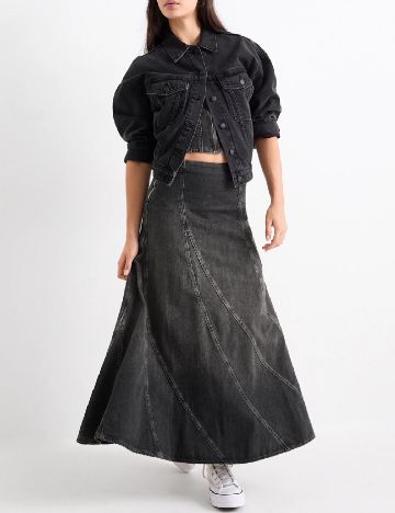 Fusta C&A, gri inchis