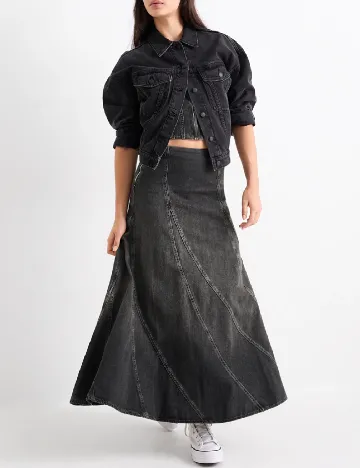 Fusta C&A, gri inchis