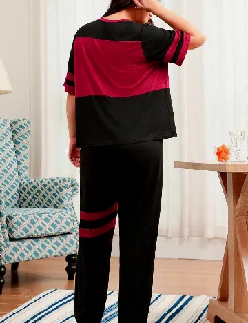 Pijama SHEIN CURVE, negru