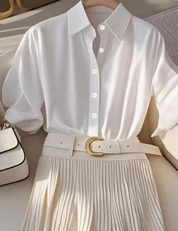 Compleu SHEIN, alb/crem