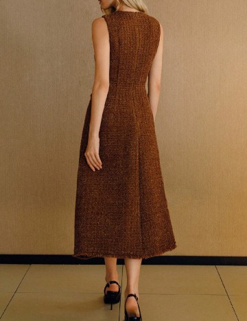 Rochie medie MOTF, maro