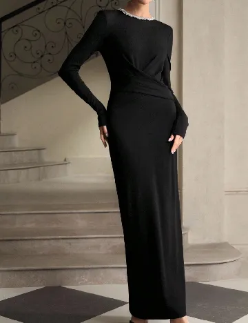 Rochie lunga Zeylah, negru