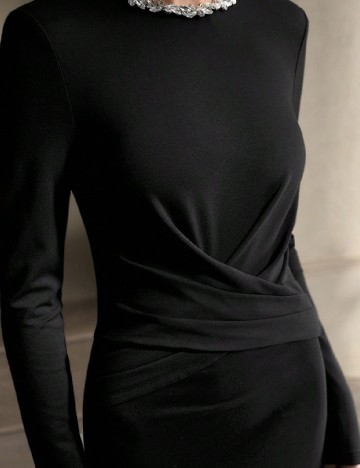 Rochie lunga Zeylah, negru