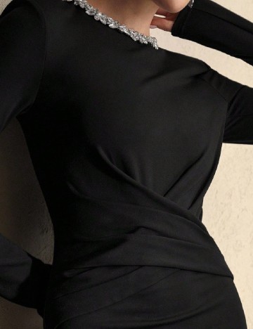 Rochie lunga Zeylah, negru