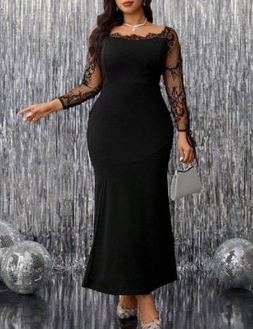 Rochie lunga SHEIN CURVE, negru
