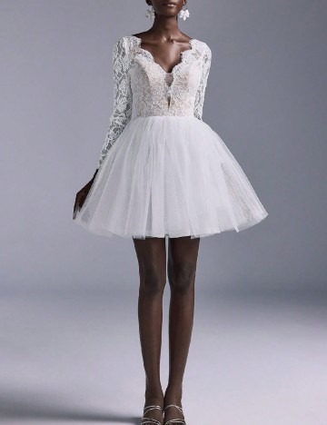 Rochie scurta SHEIN, alb