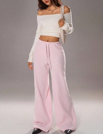 Pantaloni SHEIN, roz