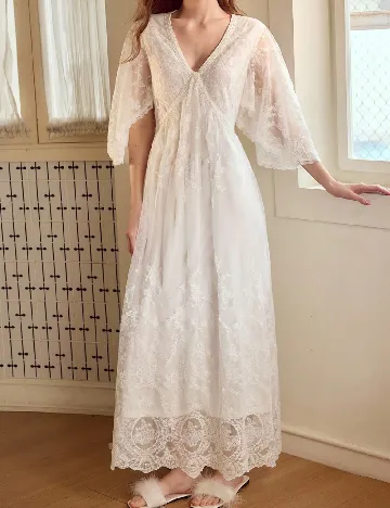 Rochie lunga MOTF, alb