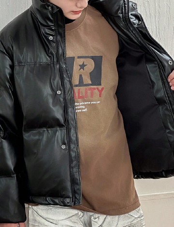 Geaca Shein Kids, negru