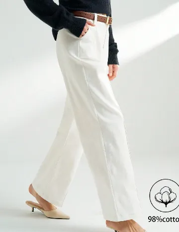 Pantaloni SHEIN, alb