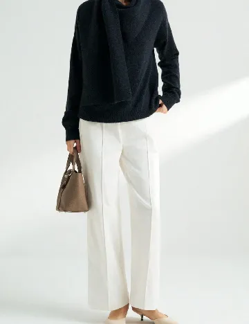 Pantaloni SHEIN, alb