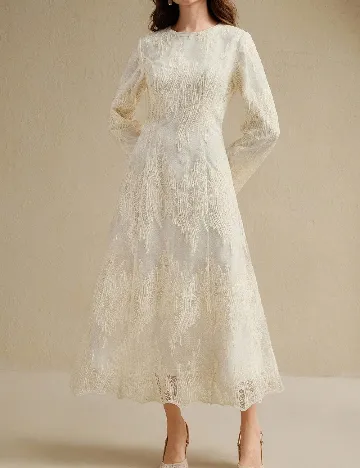 Rochie medie SHEIN, ecru