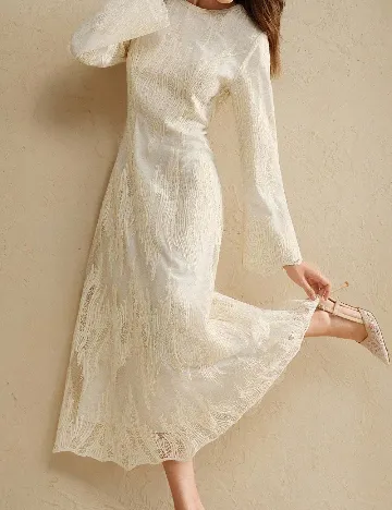 Rochie medie SHEIN, ecru