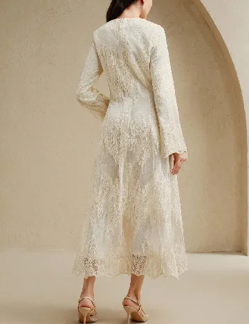 Rochie medie SHEIN, ecru