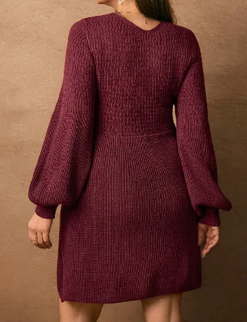 Rochie scurta Emery Rose Curve, visiniu