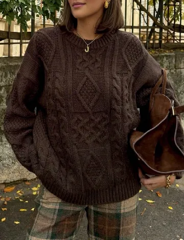 Pulover SHEIN CURVE, maro