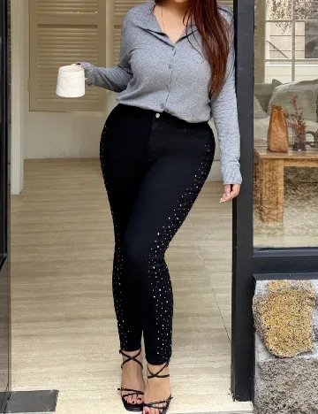 Blugi SHEIN CURVE, negru