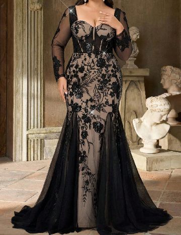 Rochie lunga SHEIN CURVE, negru