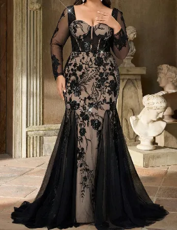 Rochie lunga SHEIN CURVE, negru