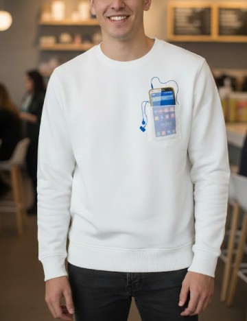 Bluza Pull&Bear, alb