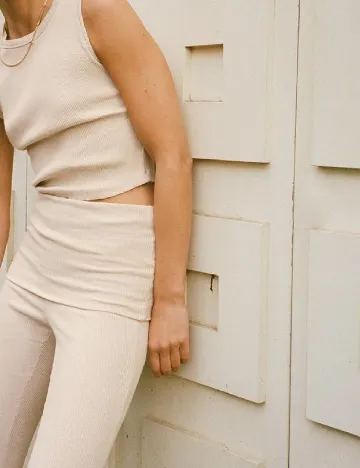 Pantaloni Zara, crem